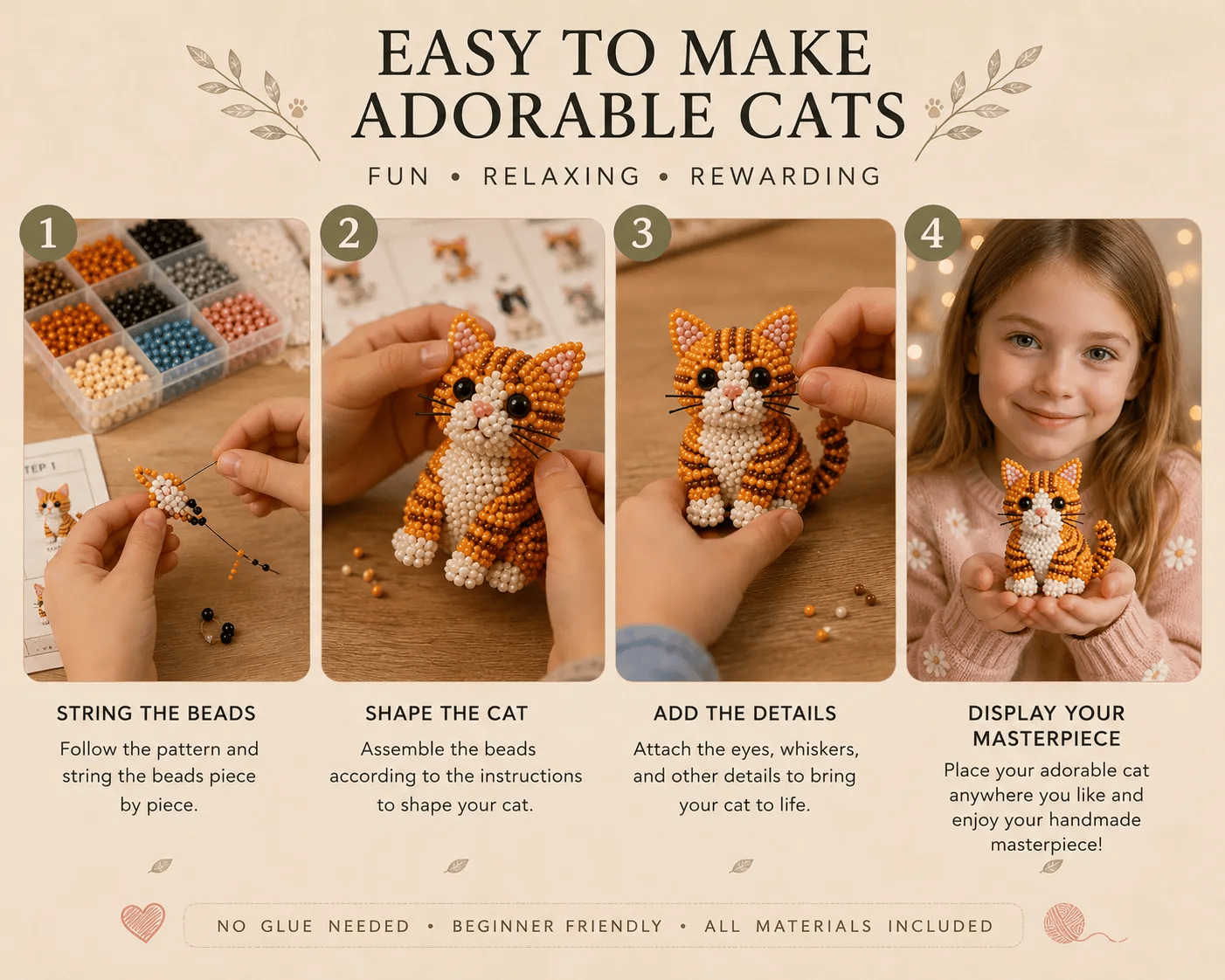 🔥3D Beaded Animal Craft Kit