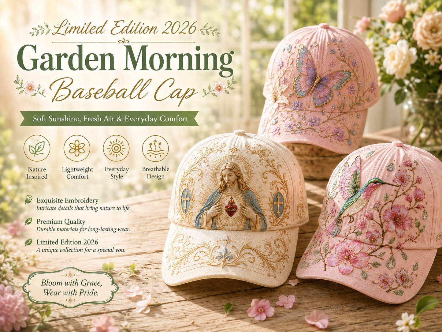 🔥HOT SALE 49% OFF 🌸🌿 Garden Morning Cap (✨2026 Limited Edition)