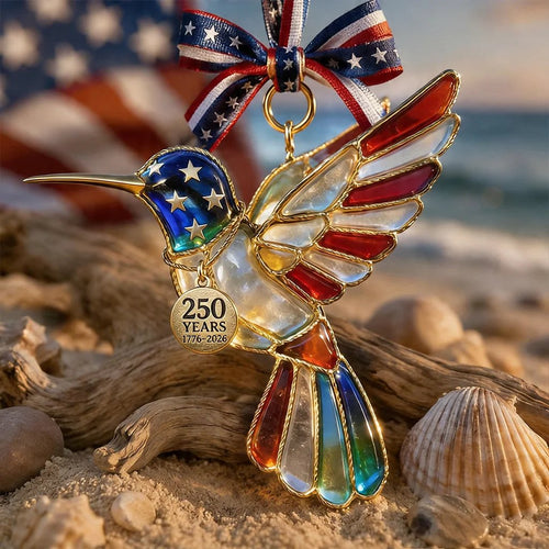 🔥Hot Sale 49% OFF- America 250th Anniversary Patriotic Stained Glass Ornament