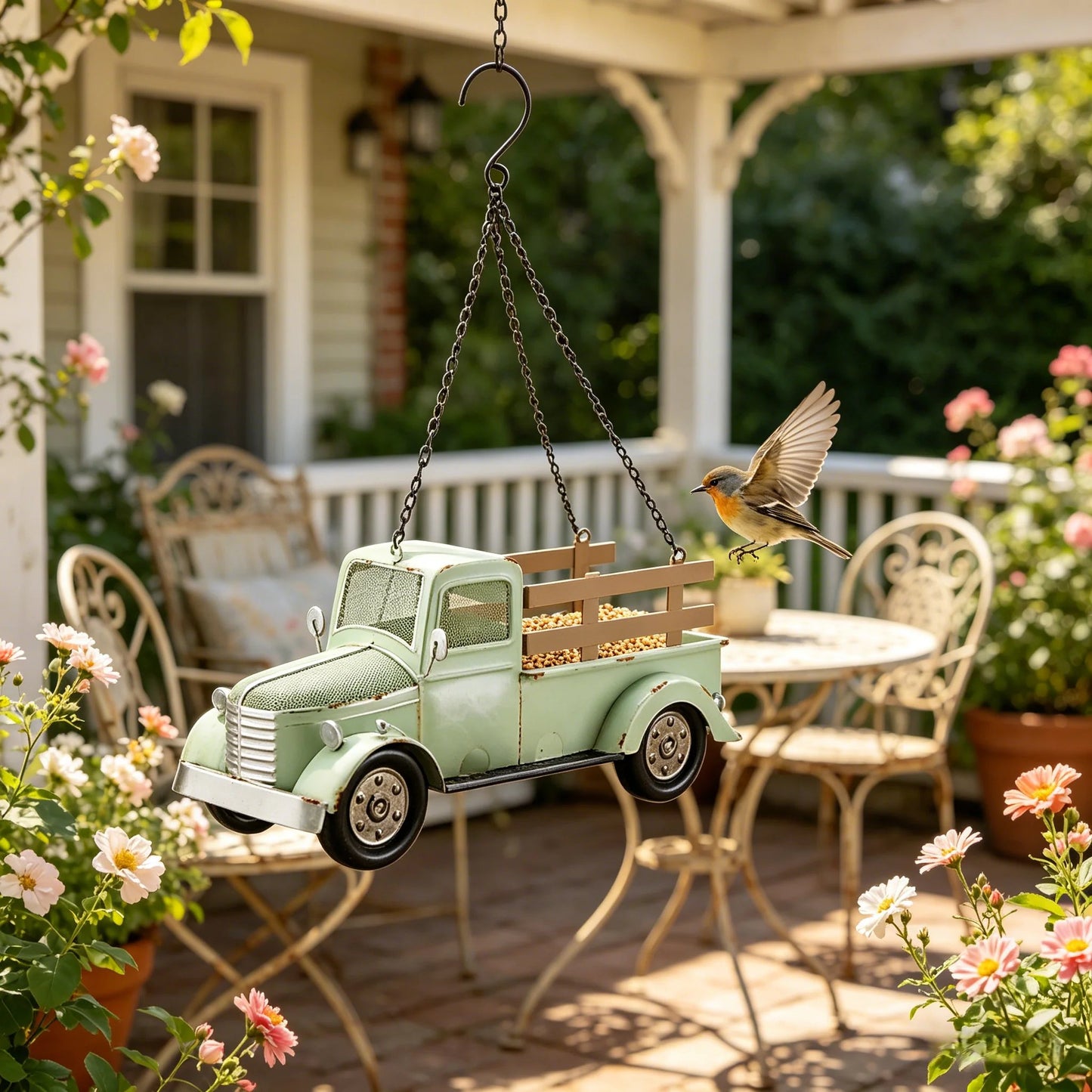 🏆Flash Sale⚡ 10K+ SOLD! Almost Gone-💥🚛🐦 Vintage Truck Bird Feeder – Add a Touch of Nostalgia to Your Garden