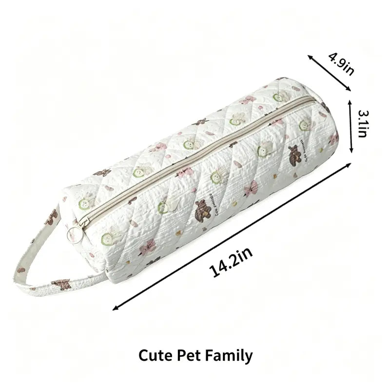 Cute pet family quilted organizer pouch