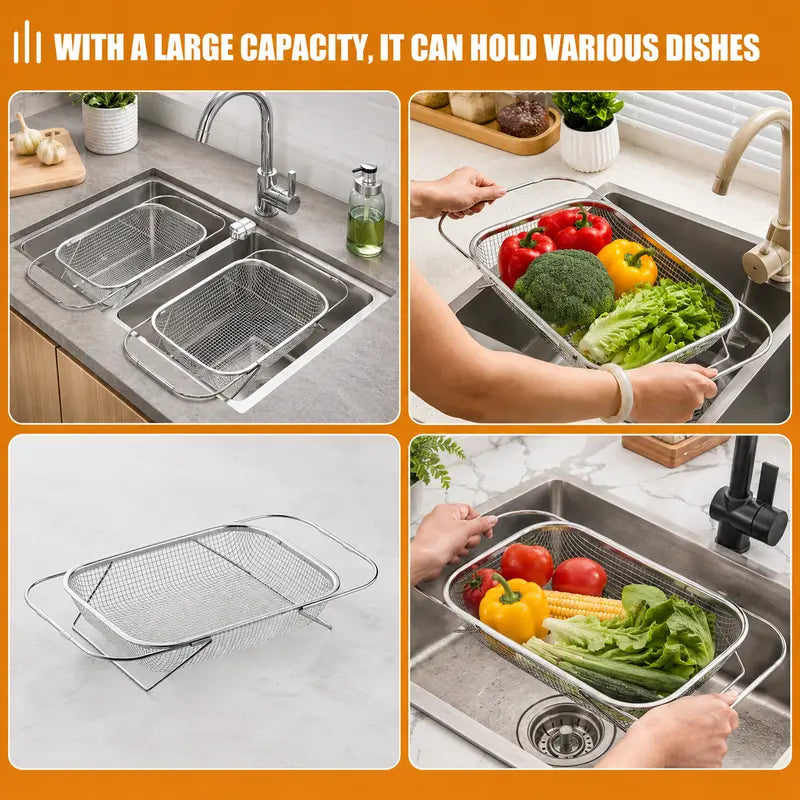 💦 Expandable Over-the-Sink Strainer Basket
