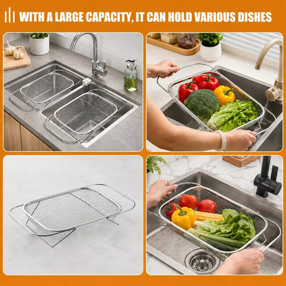💦 Expandable Over-the-Sink Strainer Basket