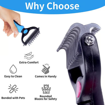 🔥Professional Double-Sided Pet Grooming Rake