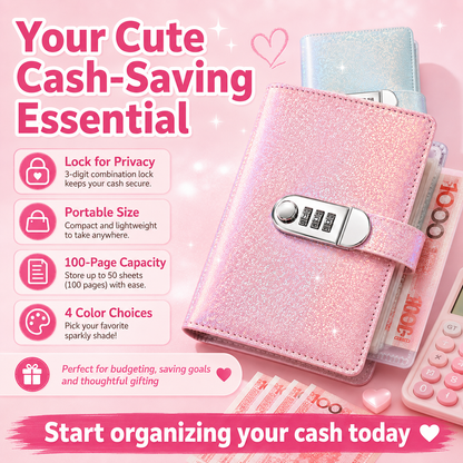 🔐 Lockable Cash Savings Binder with 100 Pages 💰