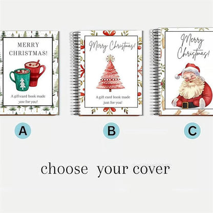 Christmas Gift Card Book, Diy Spiral Bound Gift Card Book