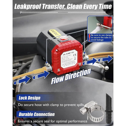 🛢️12V 80W Oil Extractor Pump | Portable Fluid Transfer Pump