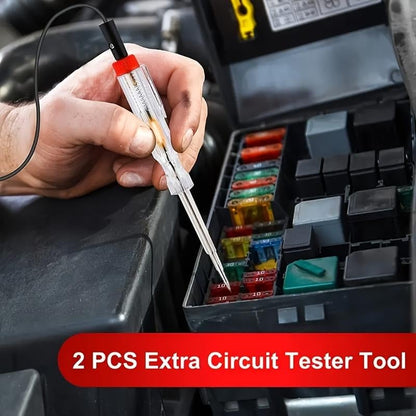 💯306PCS Car Blade Fuse Kit – Complete Auto Fuse Assortment with Tester & Puller