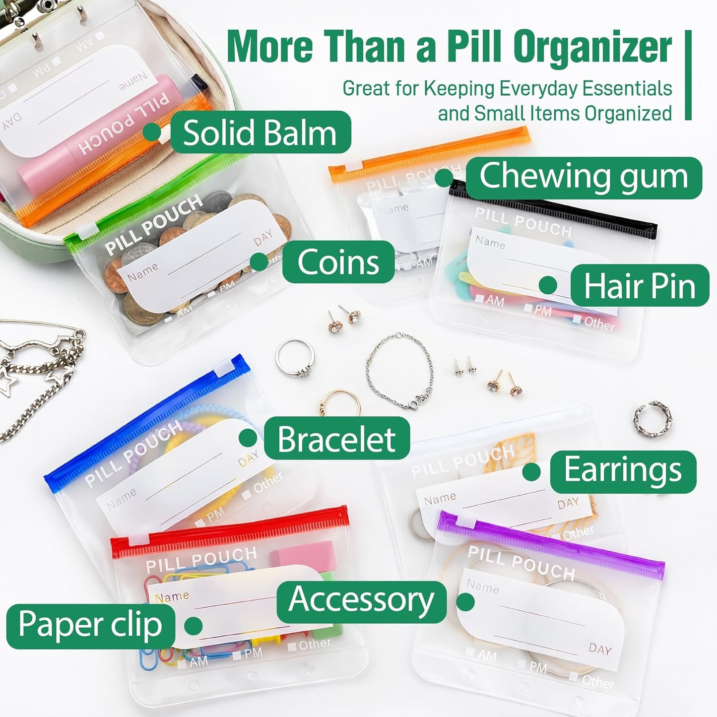 📌 Waterproof Pill Organizer-Large BPA-Free Weekly Medicine Organizer💊
