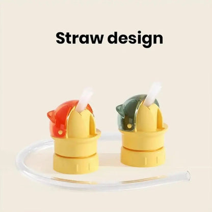 Kids Water Bottle Spout Conversion Cap with Straw | Universal Fit for Juice & Water Bottles | Spill-Proof Flip Top Cover for Toddlers & Children
