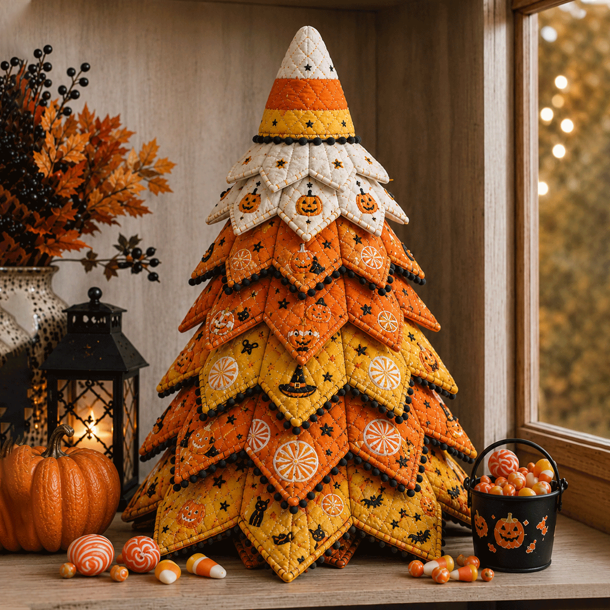 🎃 DIY Halloween Quilted Fabric Tree Kit