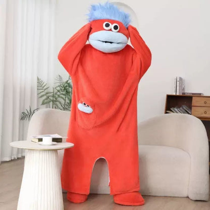 🔥Limited Time 49% Off✨2026 Silly Onesie, Funny Green Monster Hooded Fleece Onesie Pajamas