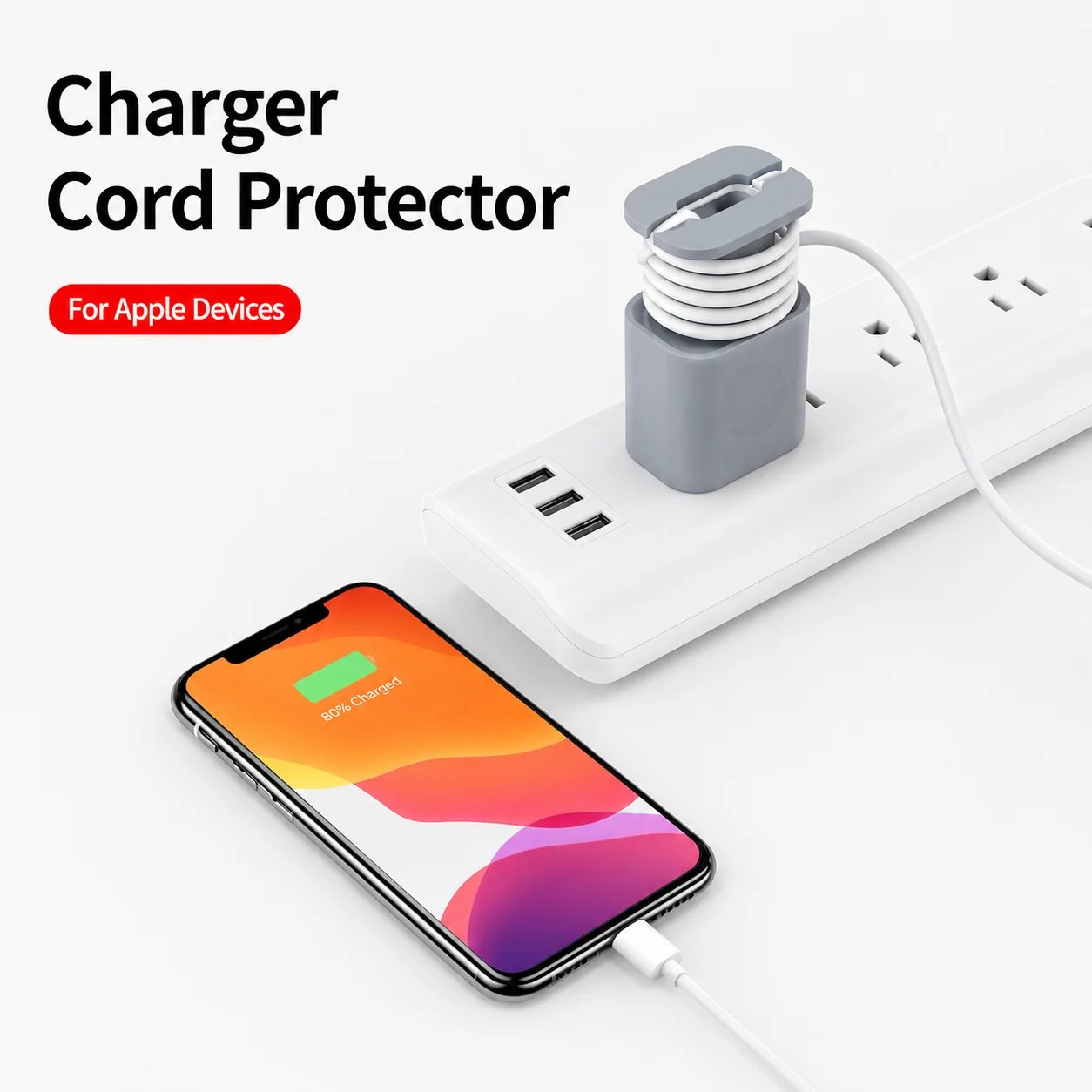 💥Buy 1 get 1 free 🔥2-in-1 Silicone Charger Protector with Cord Wrap for 18W/20W Adapters ✅