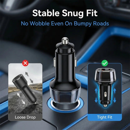 2-in-1 Car Charger & GPS Tracker (30W Fast Charge, USB-C Port)