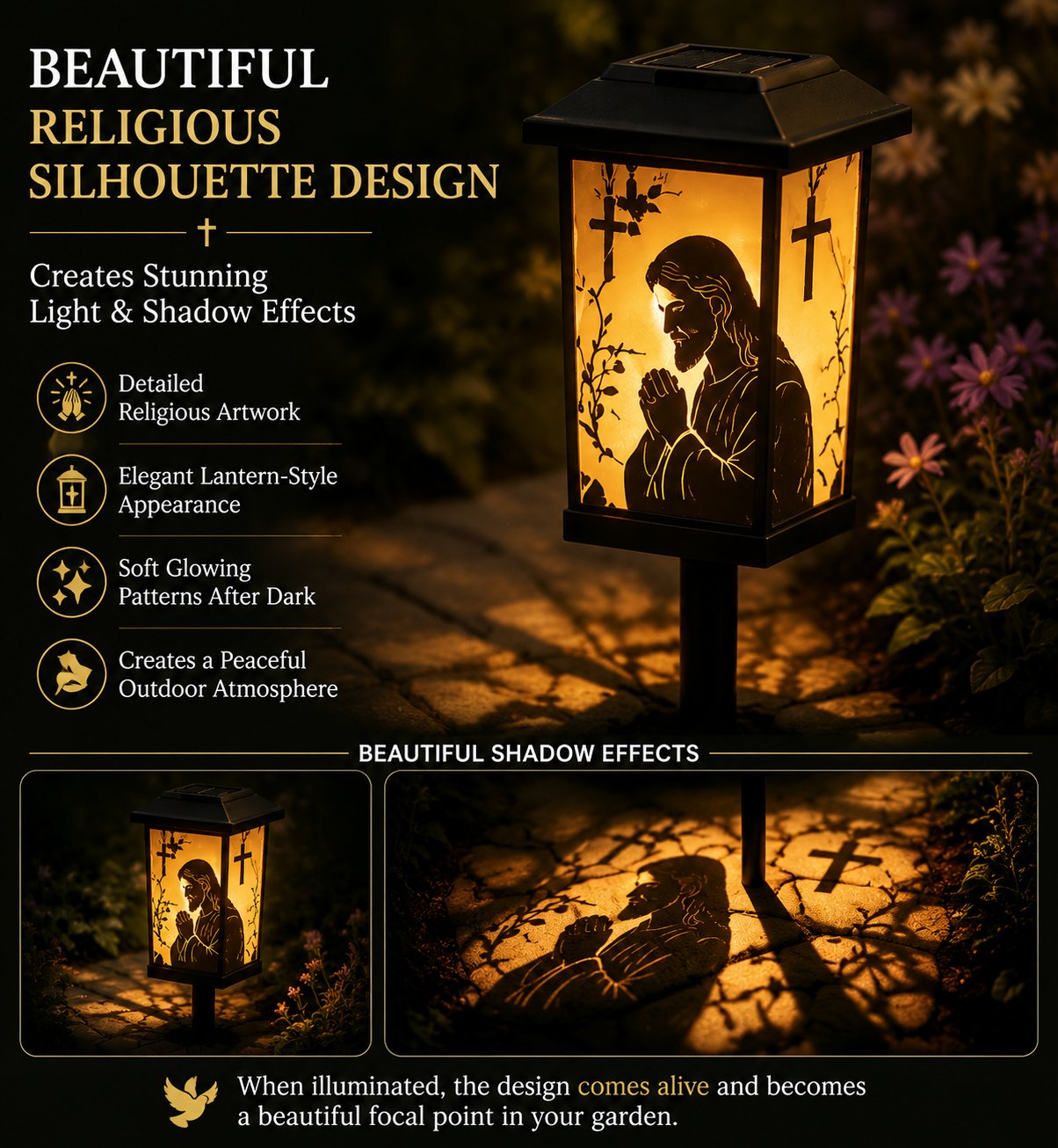 ✝️ Faith Garden Solar Light — Illuminate Your Garden With Faith, Hope & Heavenly Warmth ✨