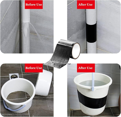 💧 Waterproof Repair  – Self-Adhesive PVC Leak Sealing Tape for Pipes, Hoses, Buckets & Outdoor Repairs