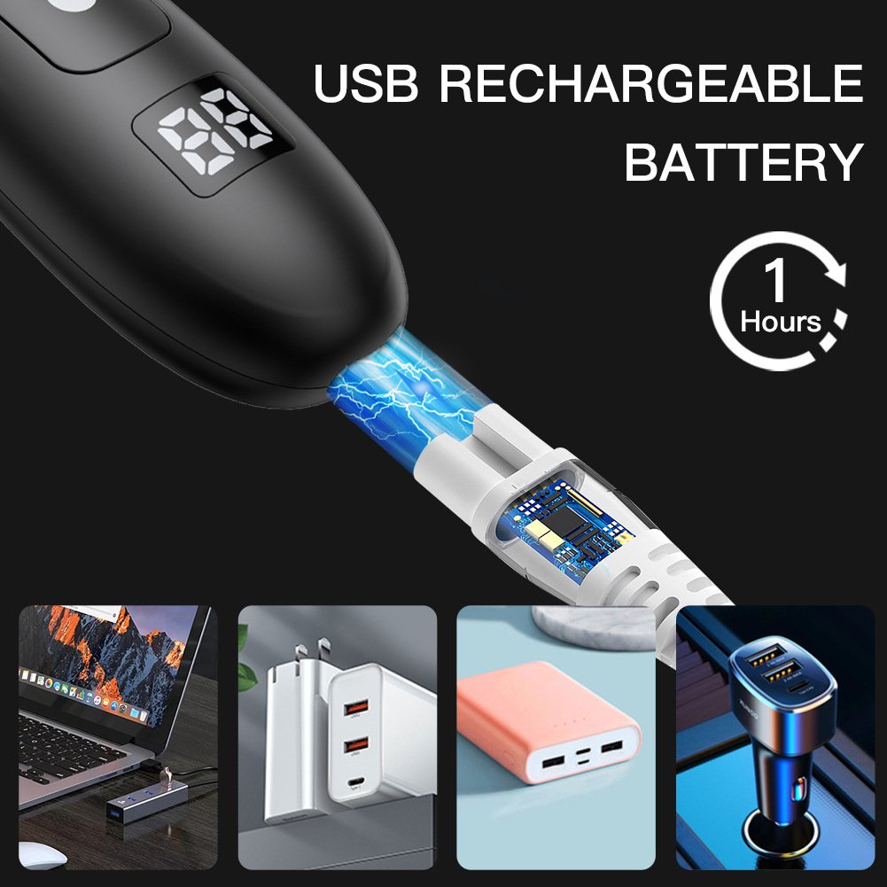 Digital display electric hair clipper groin shaver private armpit pubic hair body hair trimmer