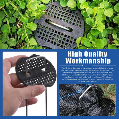 🚙50-Piece Garden Ground Stake Set——Pack of 50 U-Shaped Ground Stakes