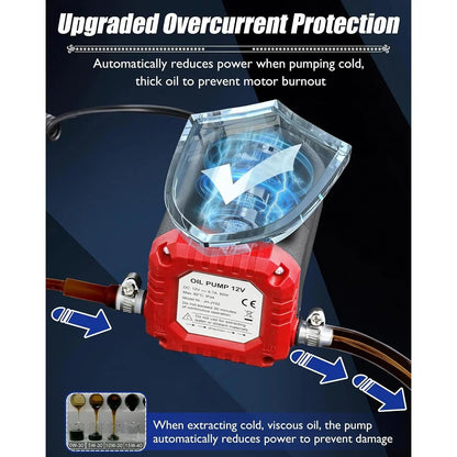 🛢️12V 80W Oil Extractor Pump | Portable Fluid Transfer Pump