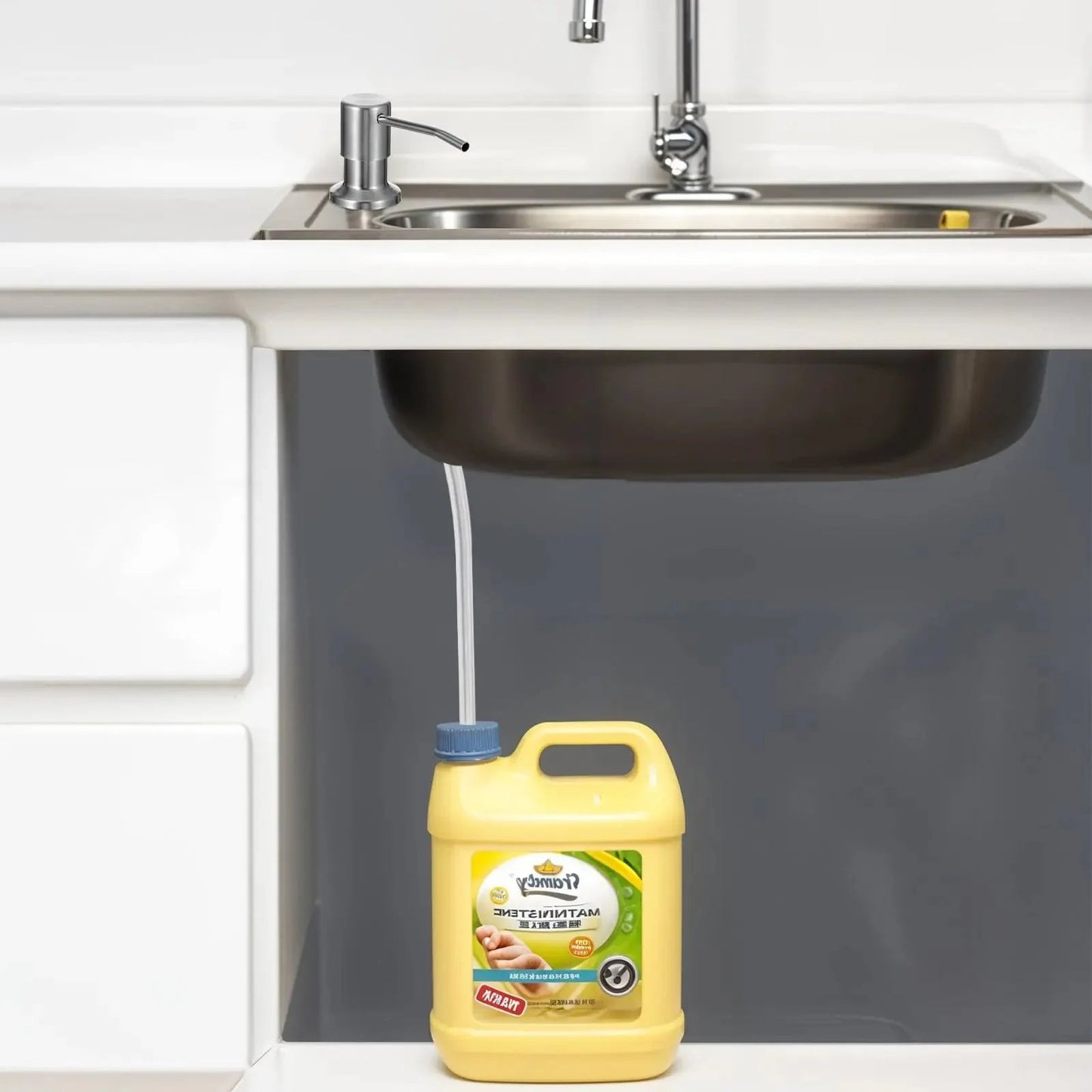Built-In Sink Soap Dispenser with 39-Inch Extension Tube