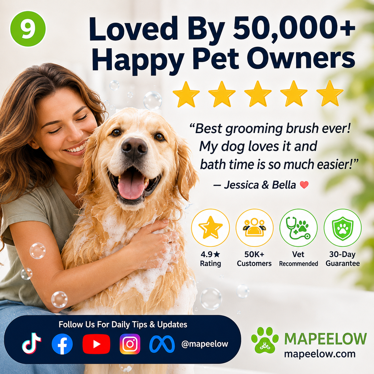 PawSpa Bath & Grooming Brush – Clean, Massage & Groom Your Furry Friend with Ease