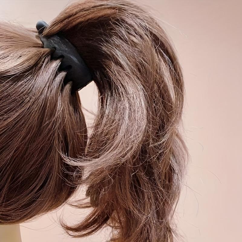 💎Women's 4 Non-Slip Banana Hair Clips - Vintage Oval Leopard Print, Amber and Black, Fashion Hair Accessories for Secure Ponytails, Bun Hairstyles