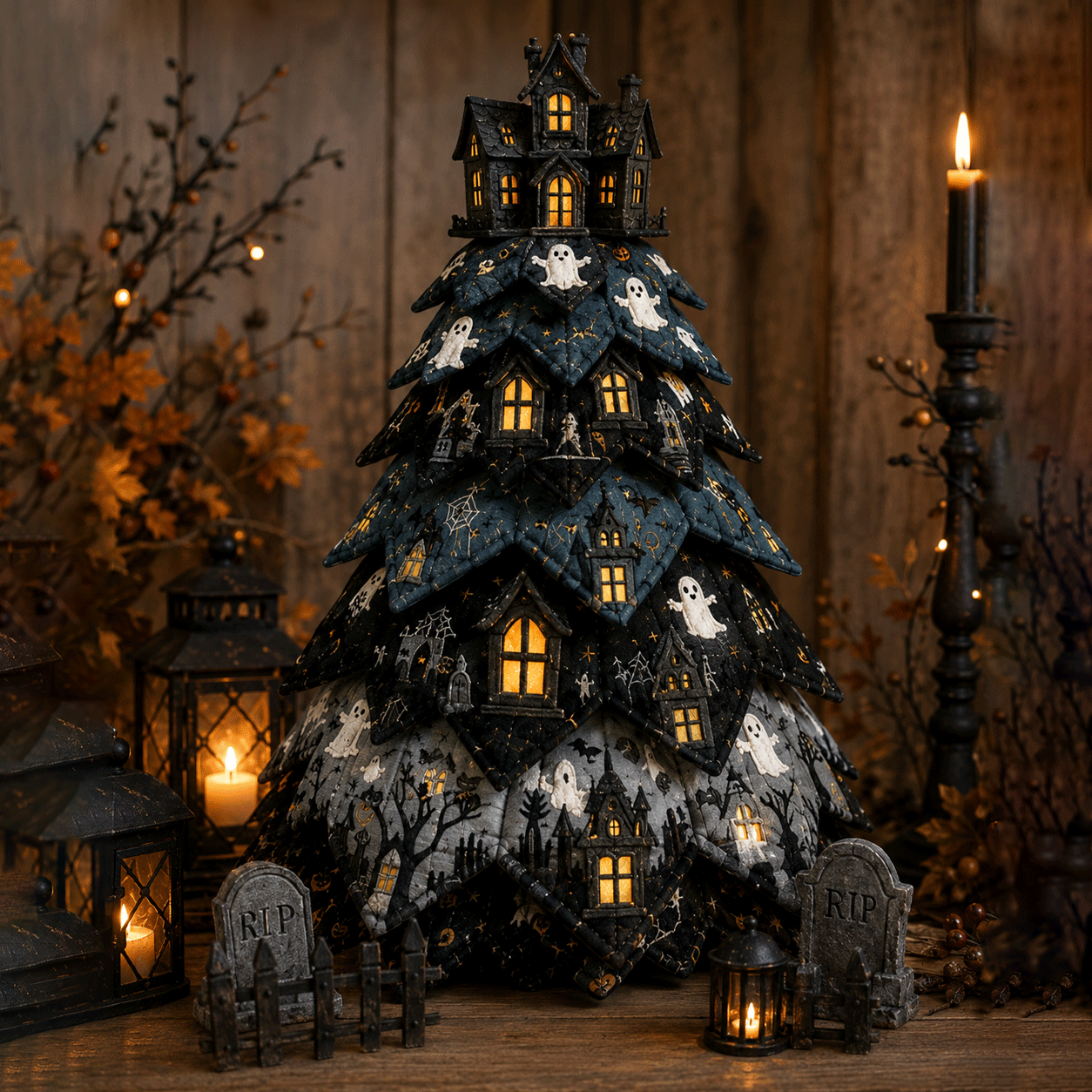 🎃 DIY Halloween Quilted Fabric Tree Kit