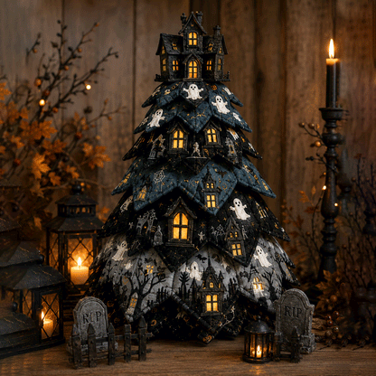 🎃 DIY Halloween Quilted Fabric Tree Kit