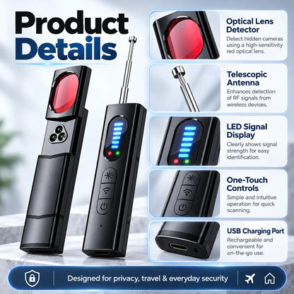 📍🔍 Professional Anti-Spy Detector for Trave