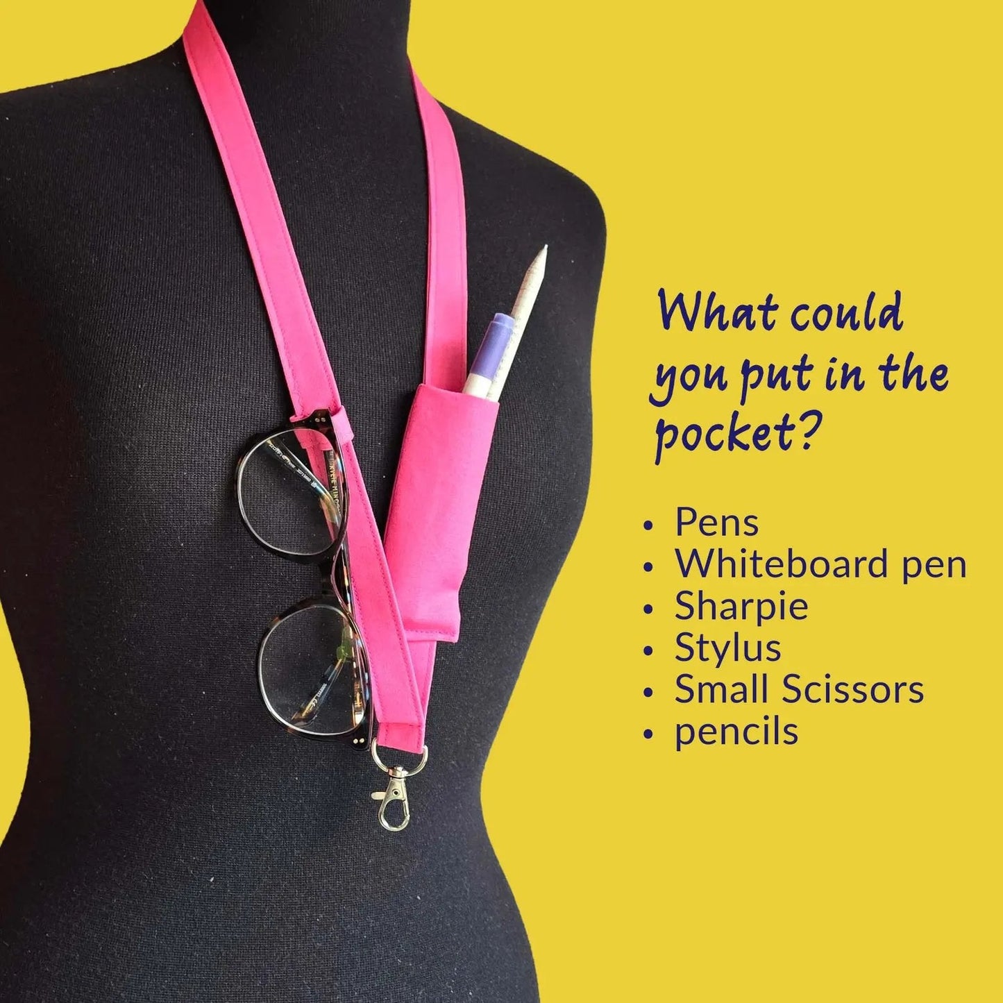 👩‍🏫NEW UPGRADED Plain Fabric Pen Lanyards