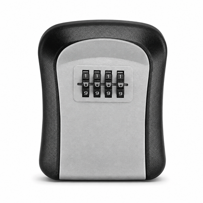 Wall Mounted Key Lock Box with 4-Digit Combination – Weather-Resistant Outdoor Spare Key Safe