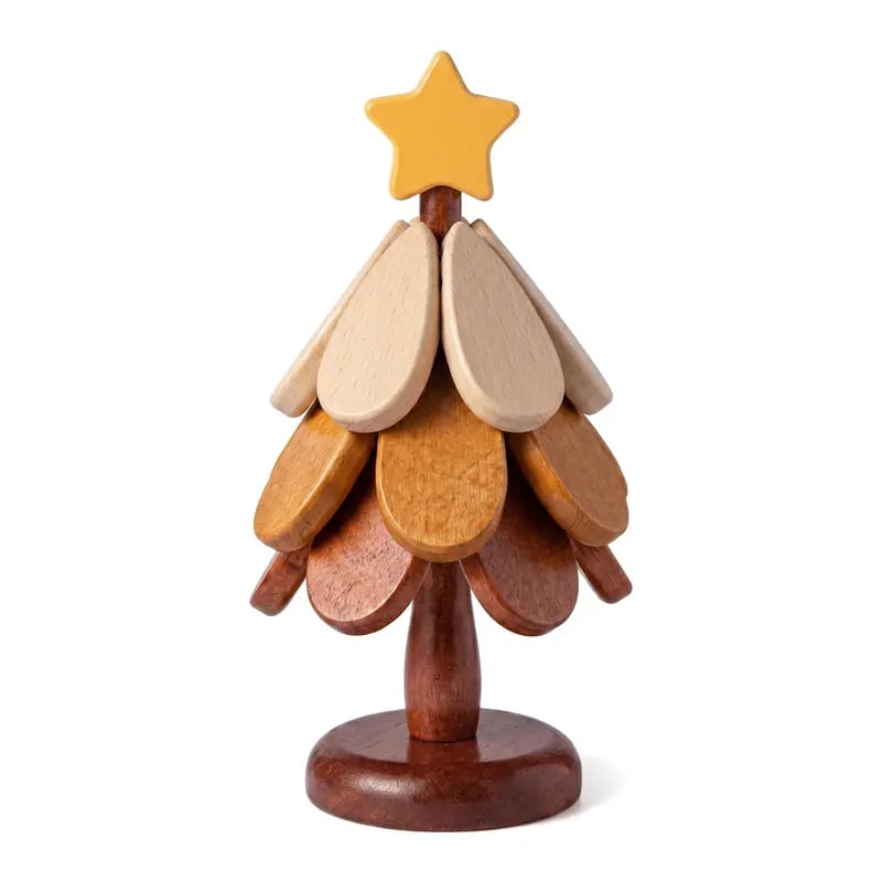 🔥Wood Christmas Tree Coaster Set