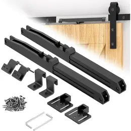 🚪 Barn Door Soft Close Kit – Hidden Anti-Slam Damper Hardware for 88–132 lb Flat Track Sliding Doors