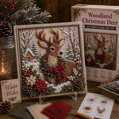 ✨Hot 30% OFF🌹🎄 3D Christmas Fabric Poke Art Kit
