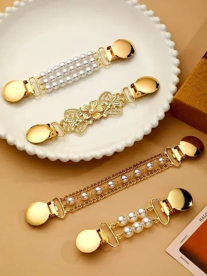 📿Women’s Pearl Chain Collar Clip💎