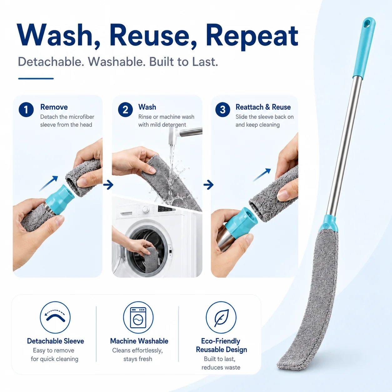Flexible Microfiber Gap Duster – Reach Every Corner with Ease 🧹✨