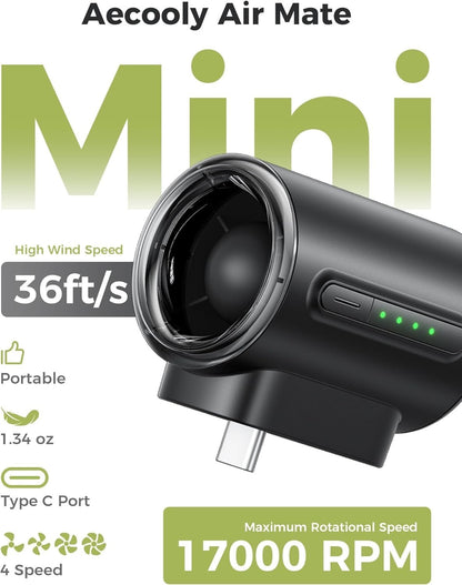 Powerful USB C Phone Fan