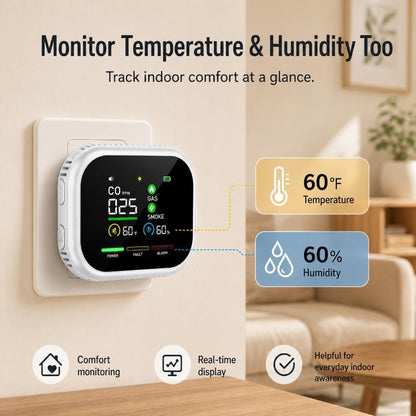 🔥6-in-1 Battery Rotable Air Safety Monitor