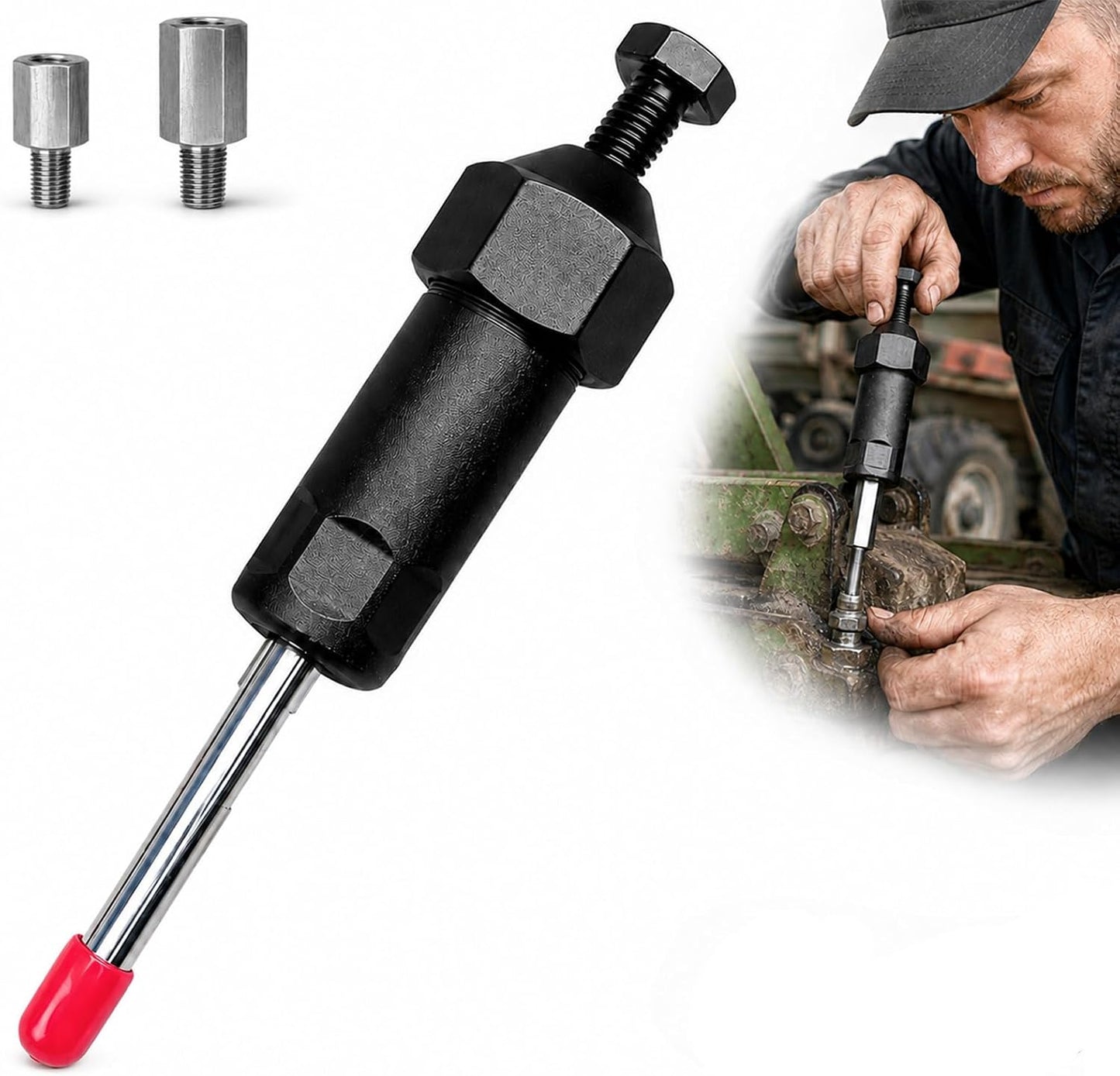 🔧 Heavy‑Duty Grease Fitting Cleaner Tool With M6 & M8 Adapters