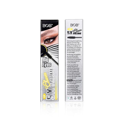 BOB Silver Tubing Mascara - Waterproof, Sweat-Proof, Non-Smudging Makeup Mascara for Dense Curls, Slender Lengthening Lashes, Voluminous European-American Styled Eyelash Base, Lengthening Mascara,summervibes