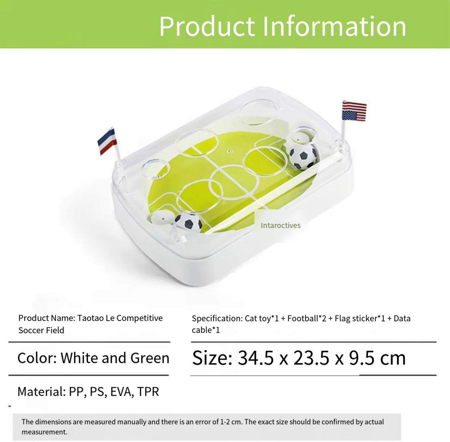 Interactive Smart Soccer Cat Toy with Motion Sensor & LED Lights – USB Rechargeable Cat Entertainment Game