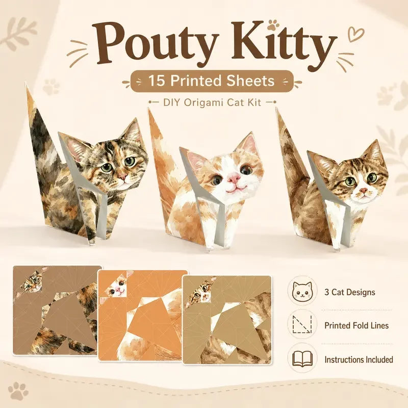 🐱Kitty World 3D Cat Origami Kit