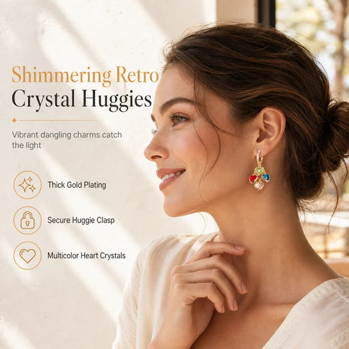 🔥BUY 1 GET 1 FREE 🔥Retro Colorful Heart Tassel Drop Earrings for Women Fashion Ear Buckle Jewelry