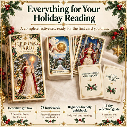 🔮 Yuletide Tarot Deck | 78 Festive Cards & A Guided 12-Day Holiday Ritual🎉