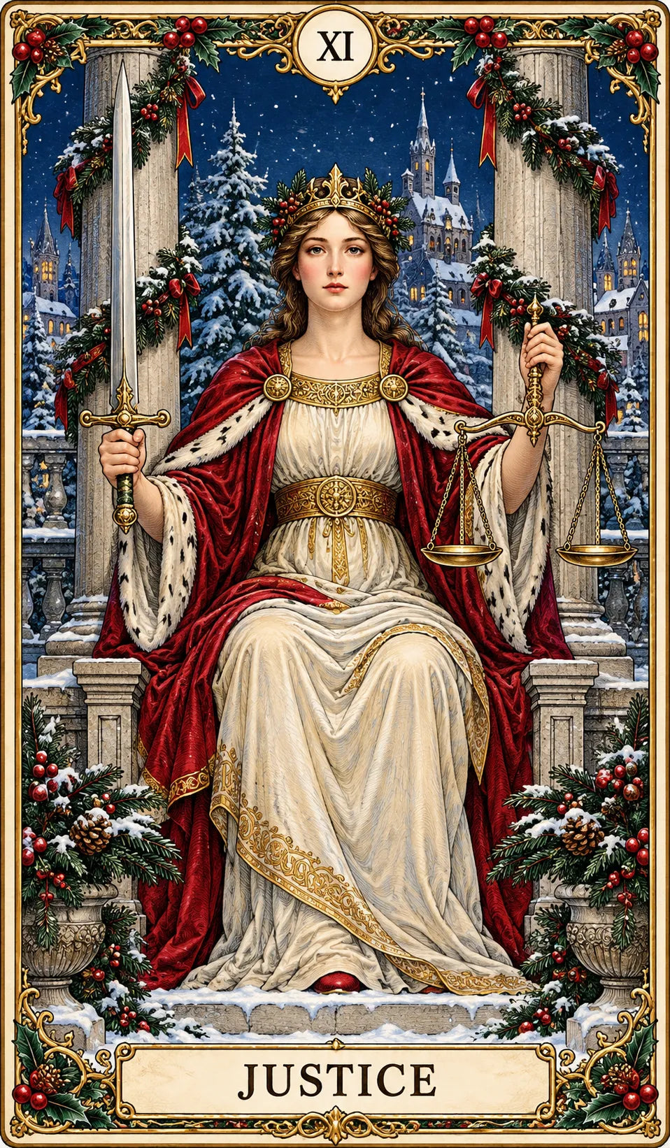 🔮 Yuletide Tarot Deck | 78 Festive Cards & A Guided 12-Day Holiday Ritual🎉