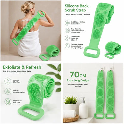 🧼2-in-1 Silicone Back Scrubber and Bath Brush
