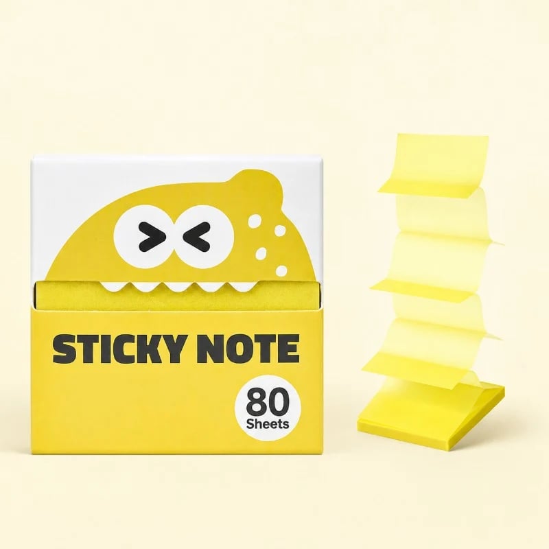 Transparent Pull-Out Sticky Notes (12 Boxes, 960 Sheets Total)