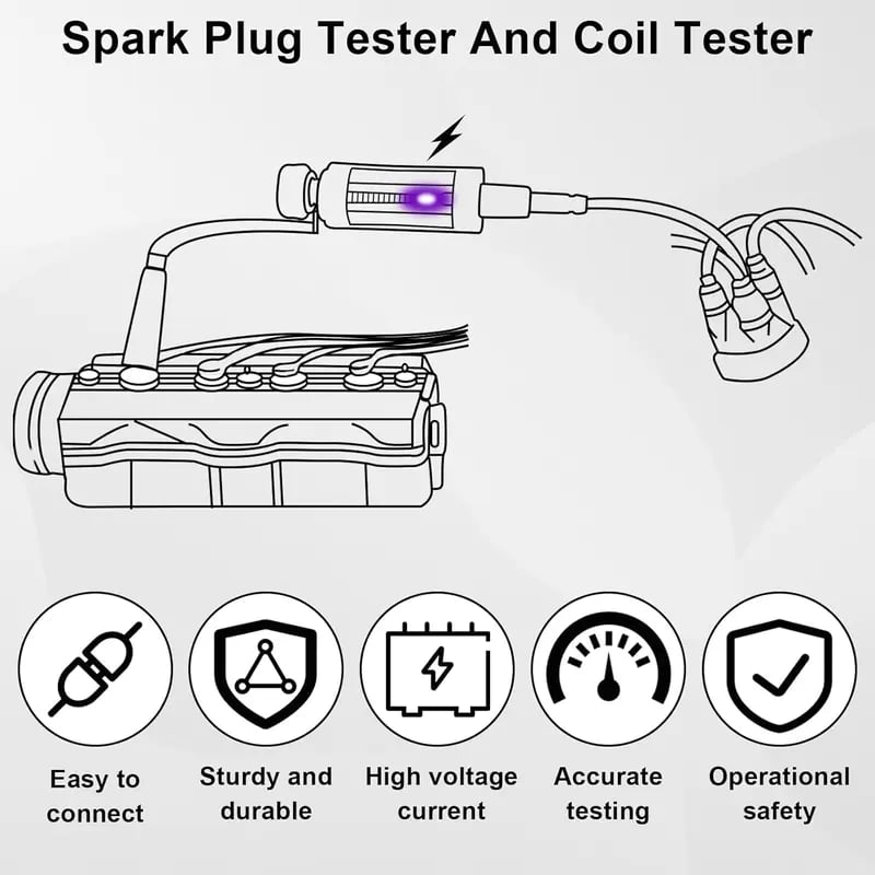 🔧 Adjustable Spark Plug & Ignition Coil Tester
