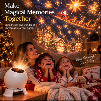 🎁 Christmas Projector Night Light - 360° Adjustable HD Holiday Pattern Ceiling Light 🎅 Indoor Xmas Decoration Lamp for Kids Bedroom, Party & Holiday Gift 🎄
