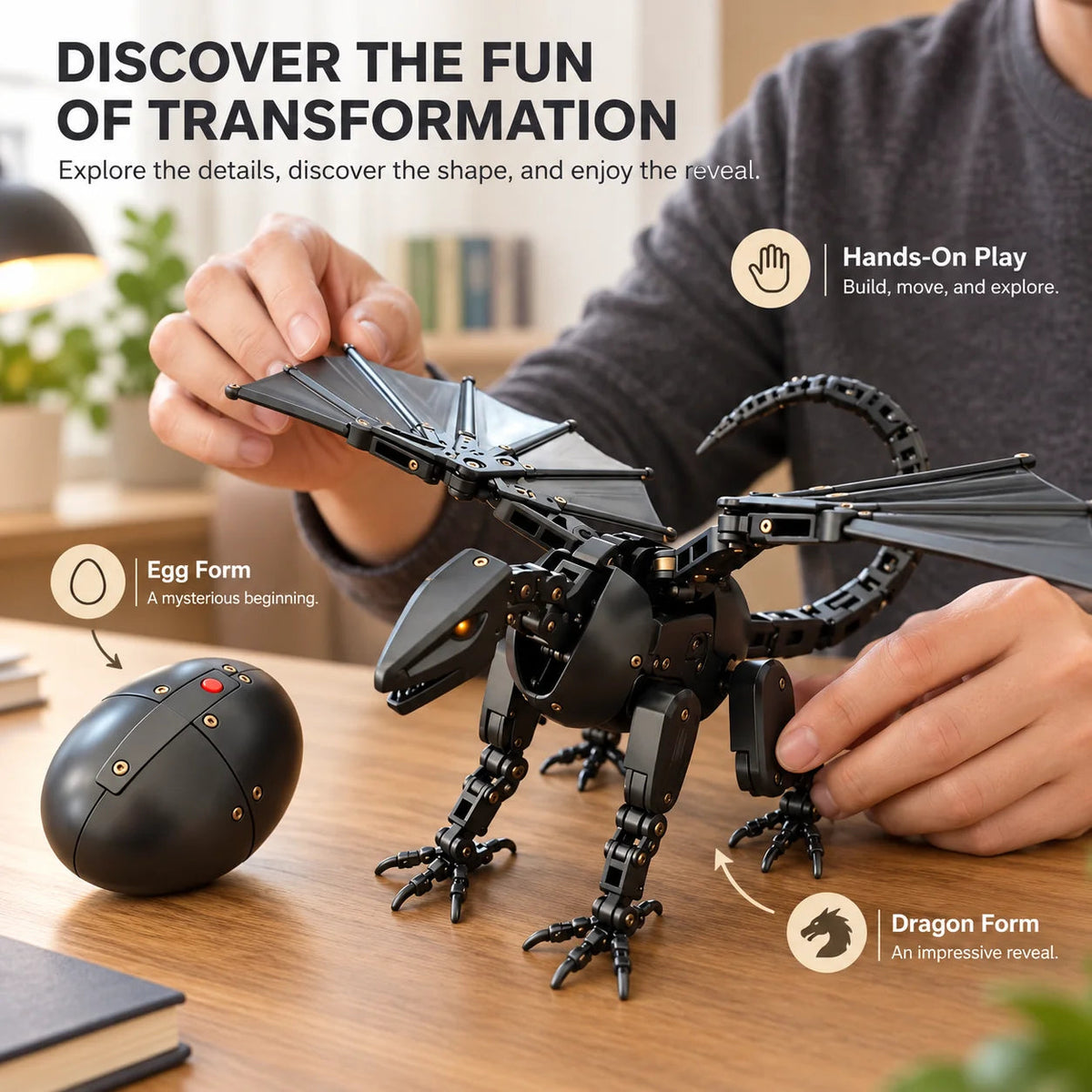🥚🐉 DragonMorph – Egg to Dragon Transforming Mechanical Toy